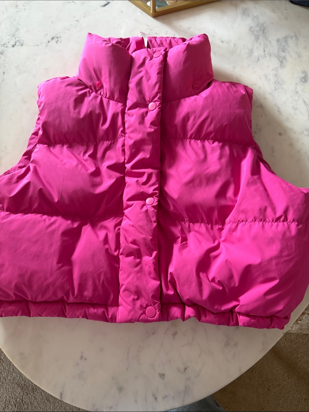 NWOT Lululemon athletica Hot Pink Sleeveless Puffer Vest- Missing Hood!